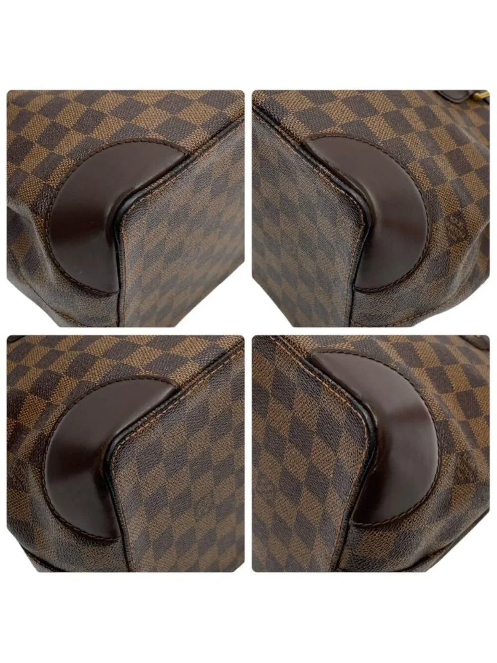 Louis Vuitton Damier Leather Hampstead PM Shoulder Tote Bag